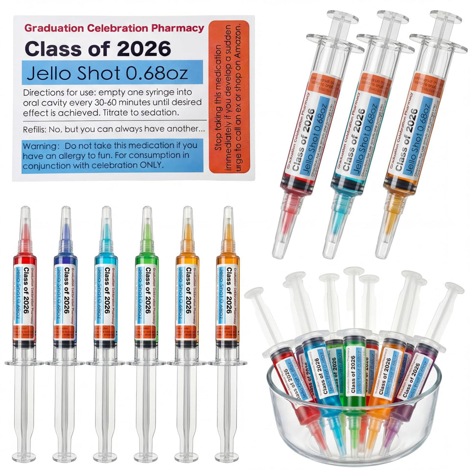 OceanCamel nurse grad syringes 20ml ready for festive jello shots and themed beverages.