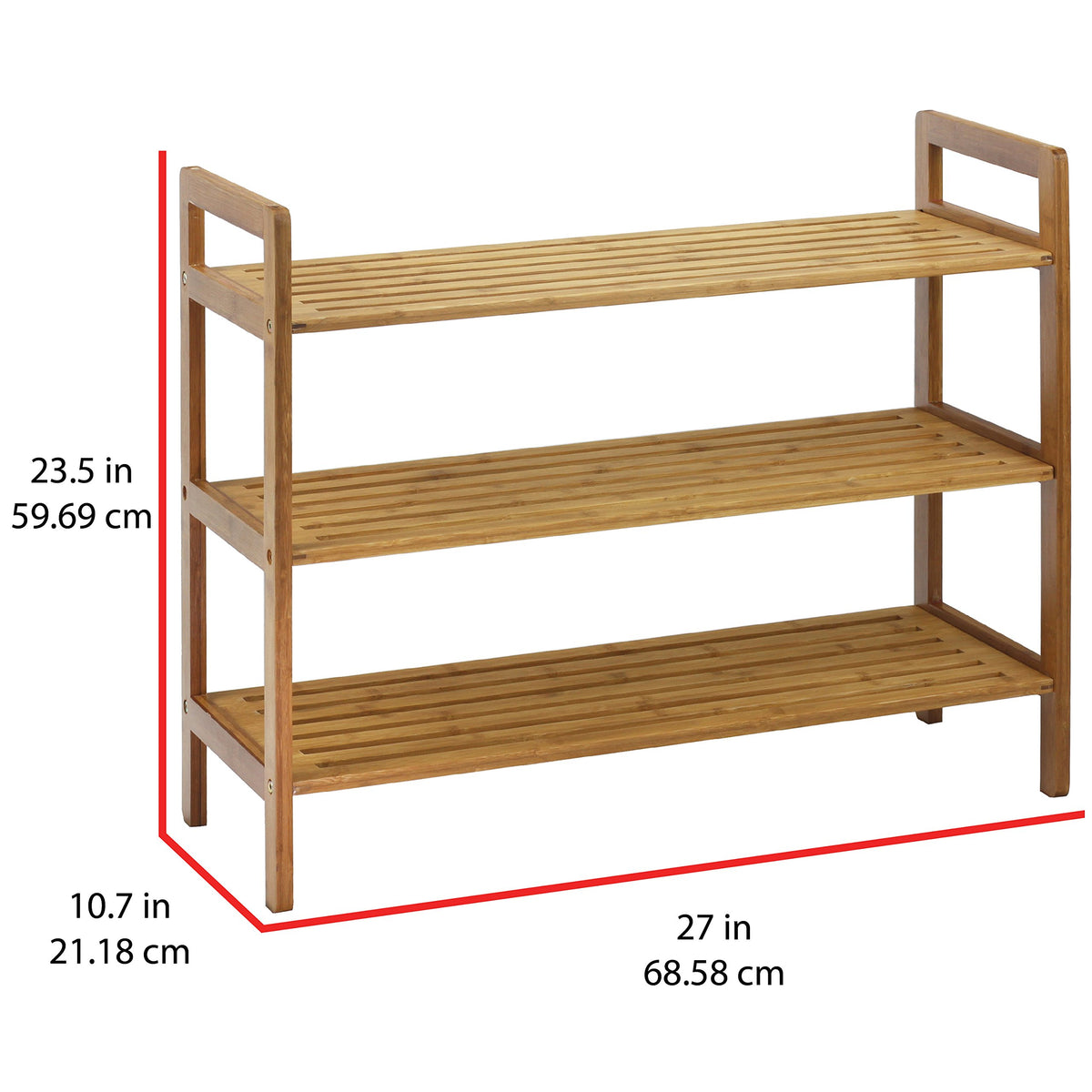 Oceanstar bamboo rack showcases shoes while staying sturdy and compact.