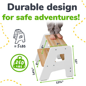 OCODILE step stool non-slip base provides safe footing on floors