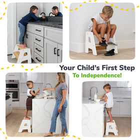 OCODILE toddler stool suited for bathroom routines like hand washing