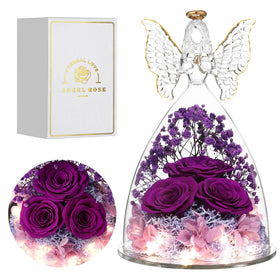 OCosy large angel rose gift with preserved real rose inside.