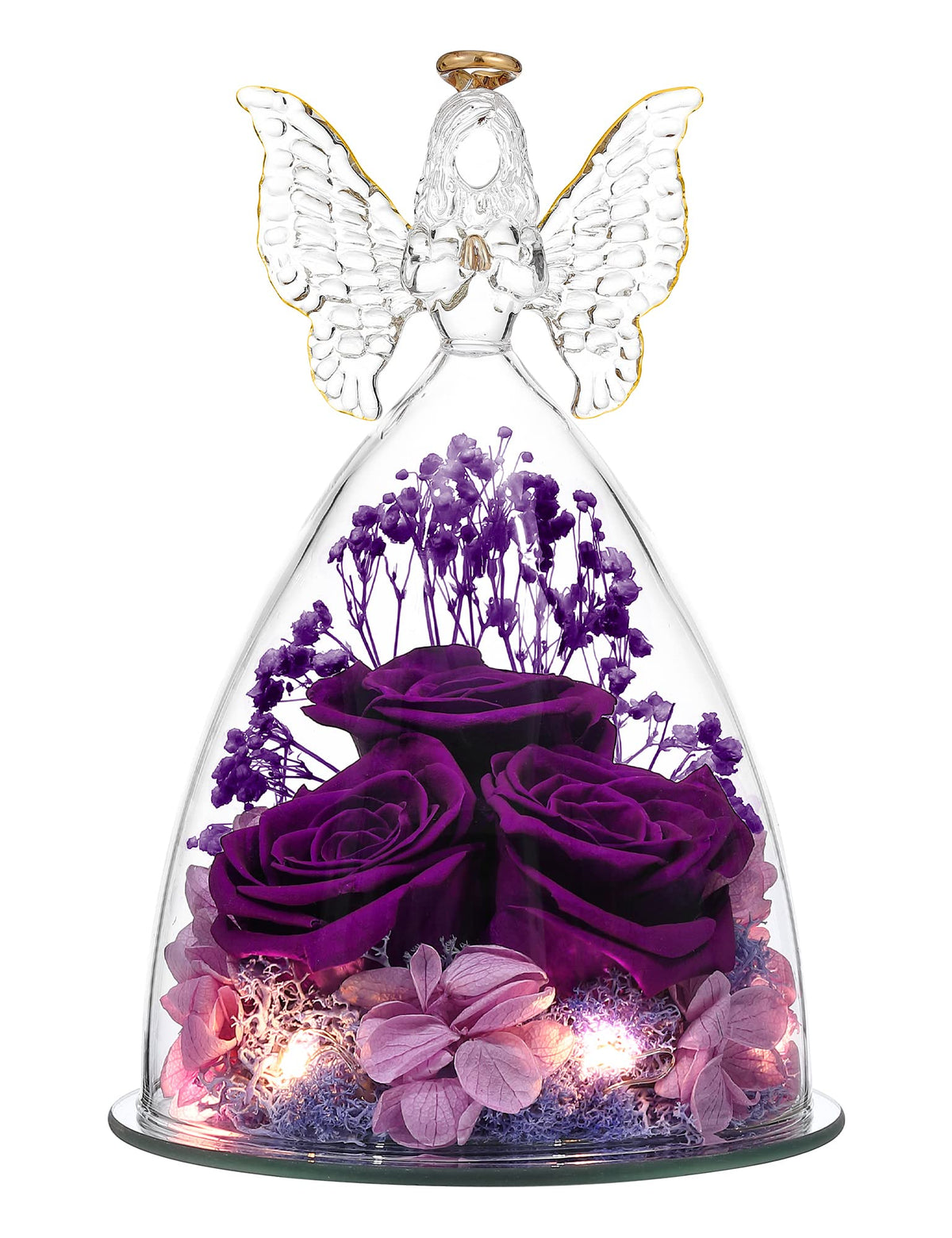 OCosy guardian angel with rose symbolizing protection and warmth.