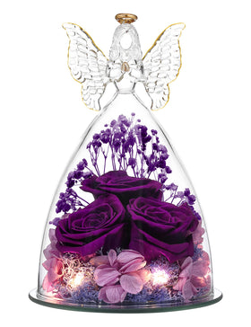 OCosy guardian angel with rose symbolizing protection and warmth.