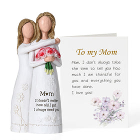 Ocosy Mom Daughter figurine with hand-painted detail for a timeless display