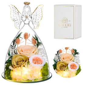 Ocosy Mother's Day rose angel figure displays a timeless keepsake for her