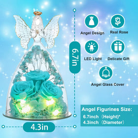 Ocosy preserved rose in angel sculpture, preserves memories beyond celebrations