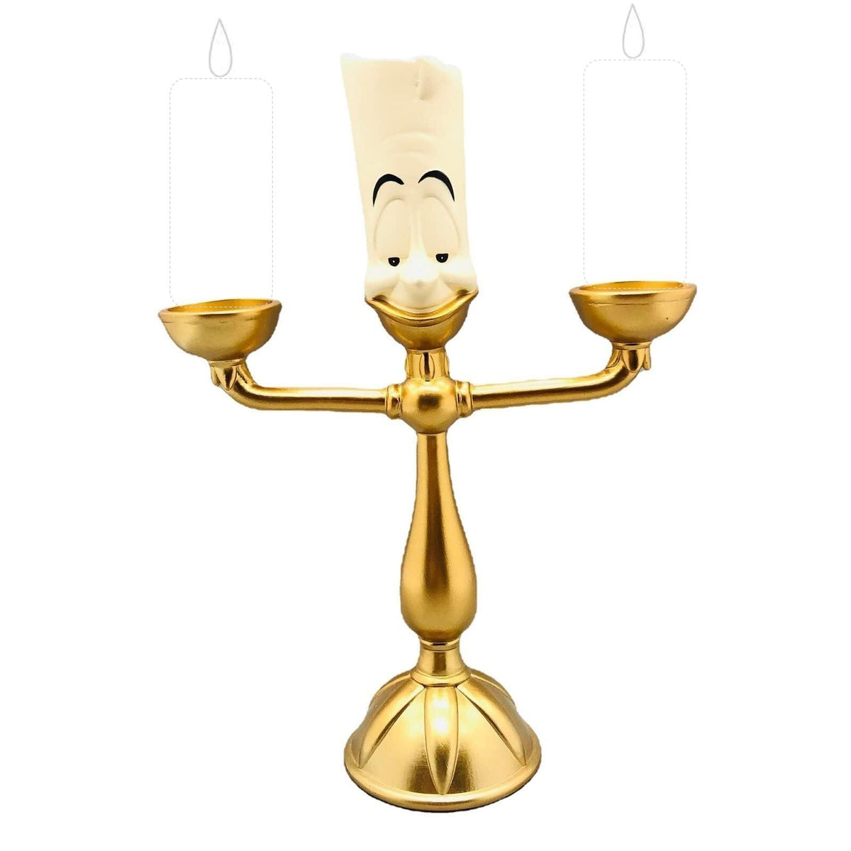 OC PCRN Beauty and The Beast candelabra base enhances wedding table centerpiece.