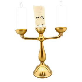 OC PCRN Beauty and The Beast candelabra base enhances wedding table centerpiece.