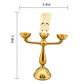 OC PCRN Beauty and The Beast candelabra metal detail catches light for subtle shimmer.