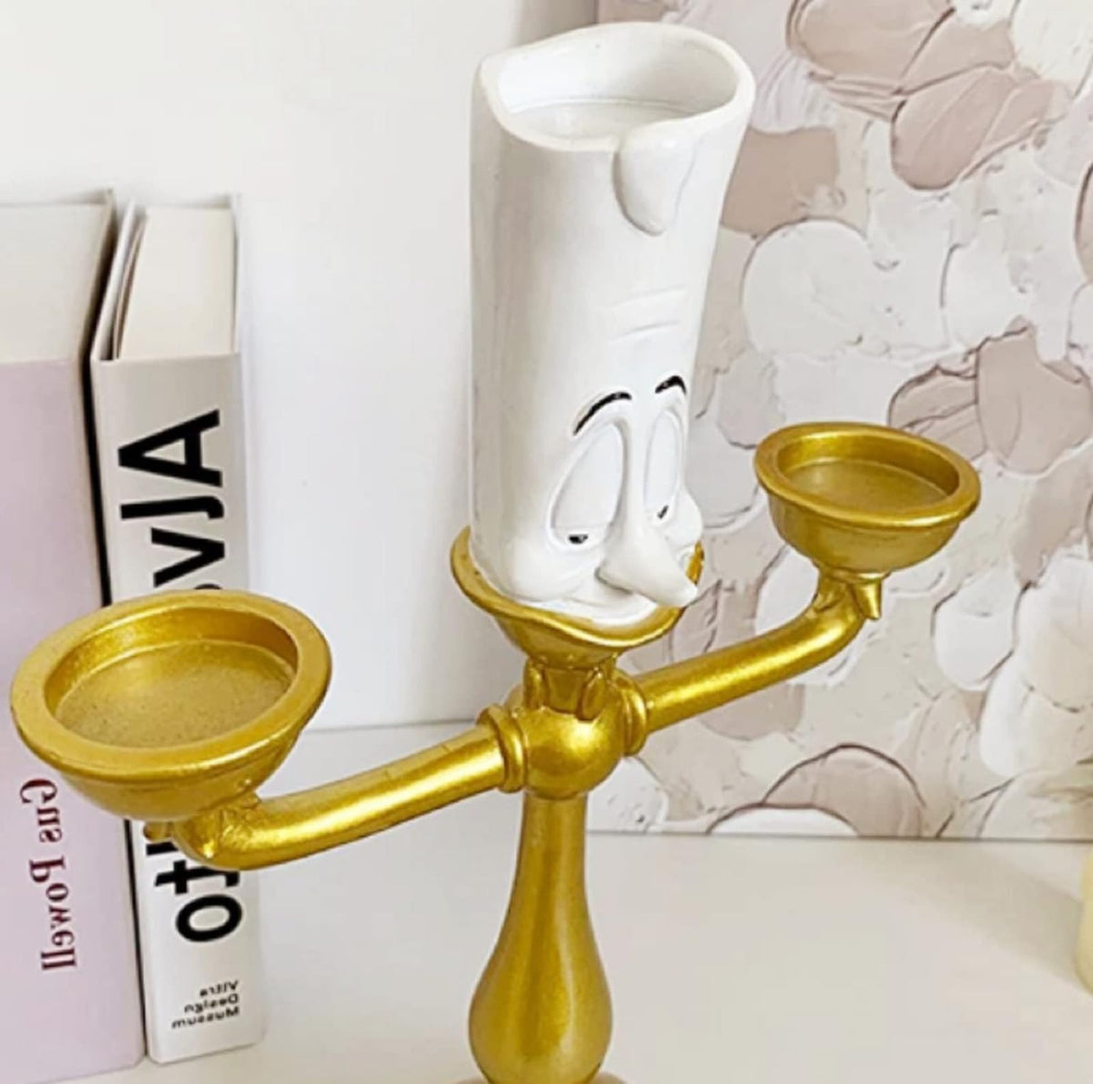 OC PCRN Beauty and The Beast candelabra packaging offers safe gifting presentation.