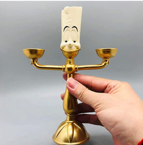 OC PCRN Beauty and The Beast candelabra table setting inspires festive ambiance.