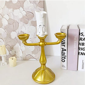 OC PCRN Beauty and The Beast candelabra two candle holders fit slim candles.