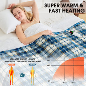 OCTROT electric throw 50x60 inches with rapid heating for quick comfort.