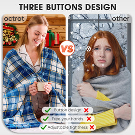 OCTROT washable electric throw with durable construction for easy care.