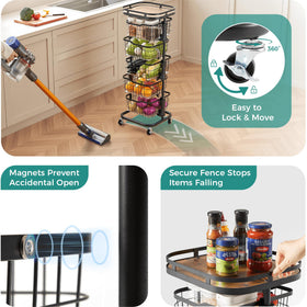 Ocyfym magnetic latches secure the cart during movement.