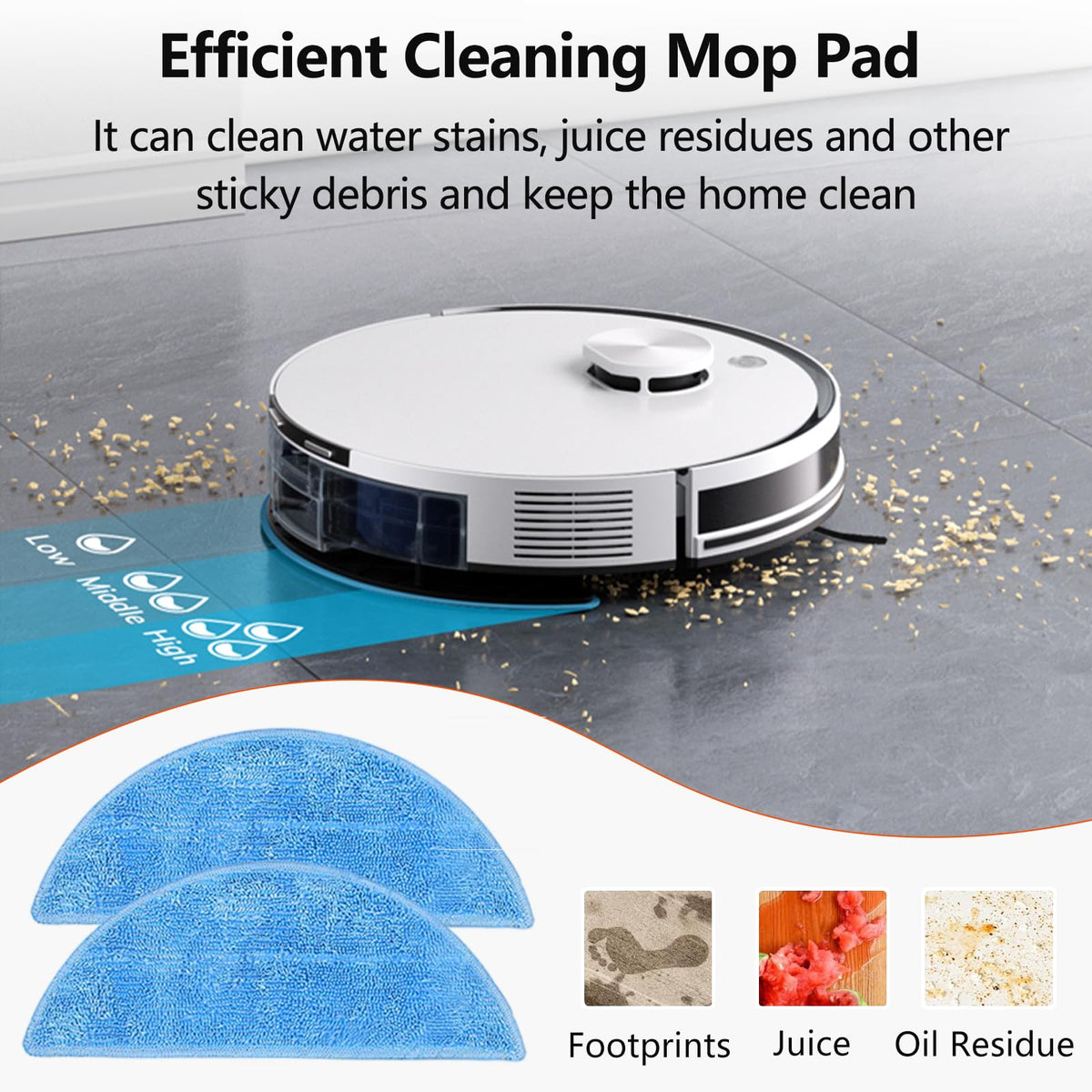 Odashen ILIFE A30 Pro side brush for edge cleaning.