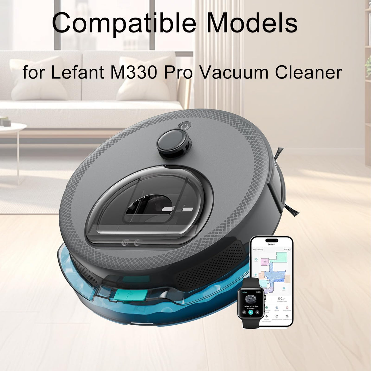 Odashen Lefant M330 Pro HEPA filter six-pack enhances dust capture and air cleanliness.