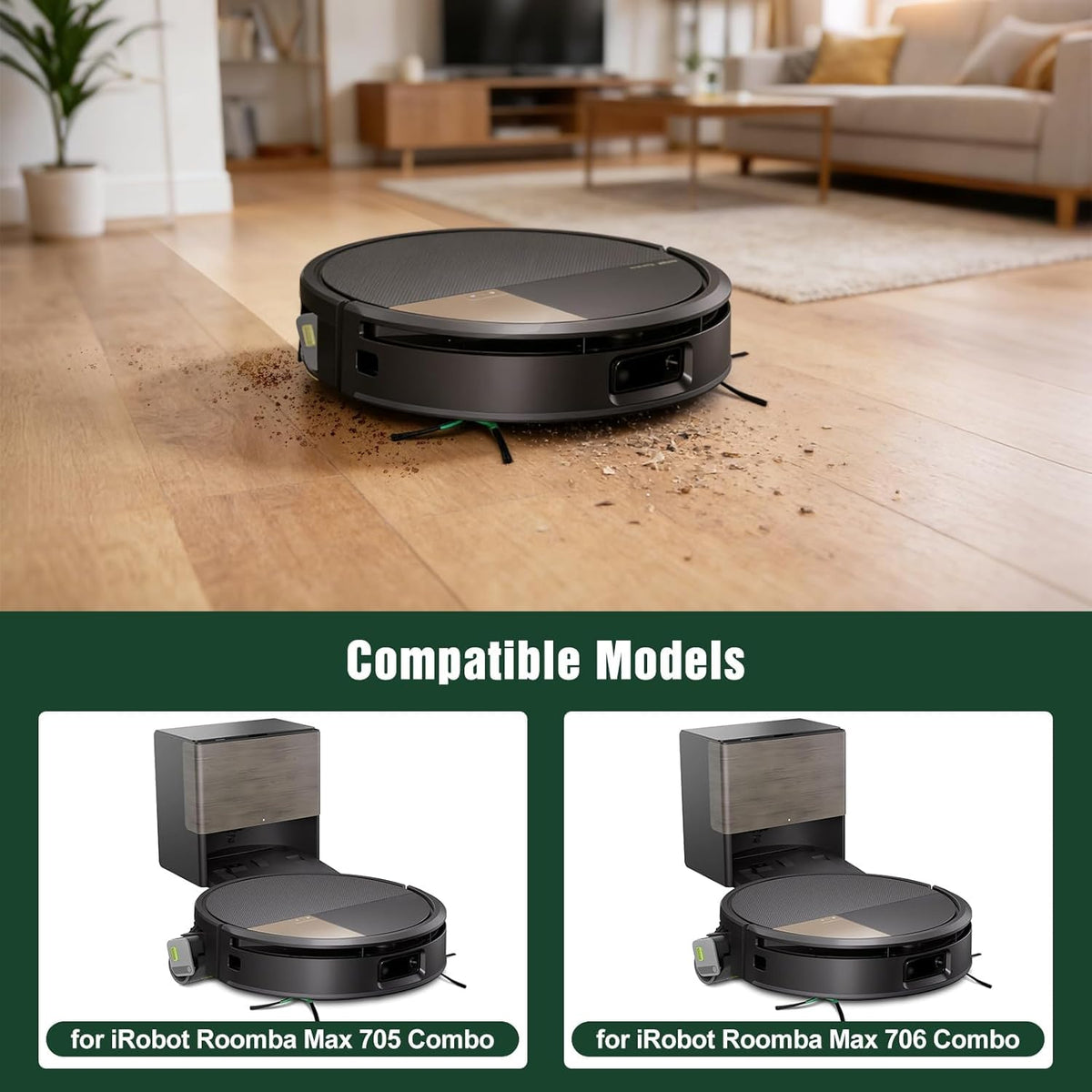 Odashen Roomba Max 700 Series roller mop in action for easy replacement