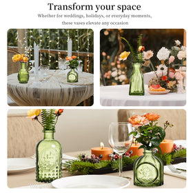 ODBCYWM Small vases ideal for single stems and compact centerpieces.