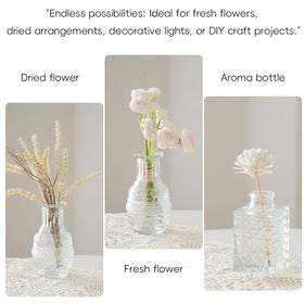 ODBCYWM Glass Bud Vases 16 bulk pack for events.
