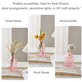 ODBCYWM pink bud vases for tabletop styling and eye-catching floral moments.
