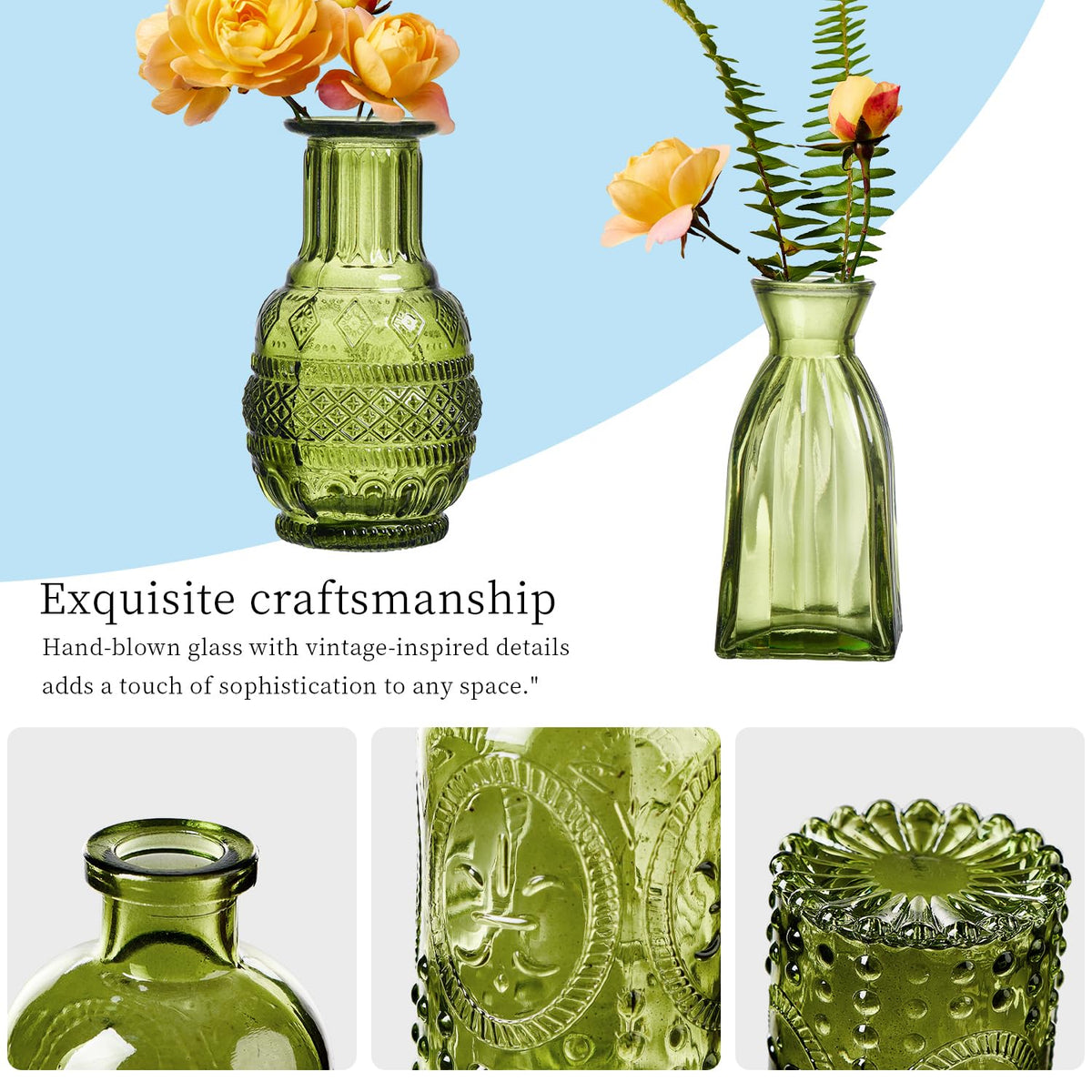 ODBCYWM versatile floral displays with compact vase silhouettes
