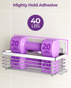 ODesign adhesive installation enables drill-free setup on smooth bathroom walls.
