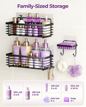 ODesign adhesive mount kit offers strong support for shower essentials.
