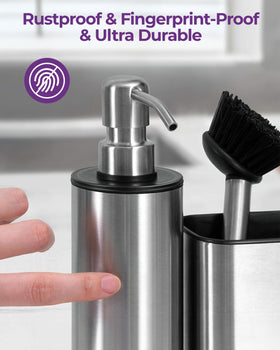 ODesign compact sink caddy saves counter space.