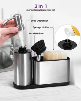 ODesign dish brush holder with brush for easy access.