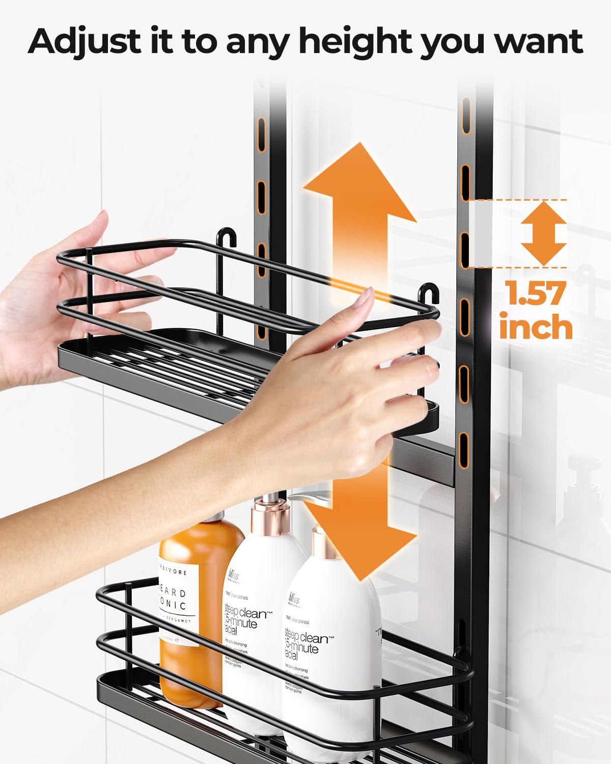 ODesign large-capacity bathroom storage holds multiple products without clutter.