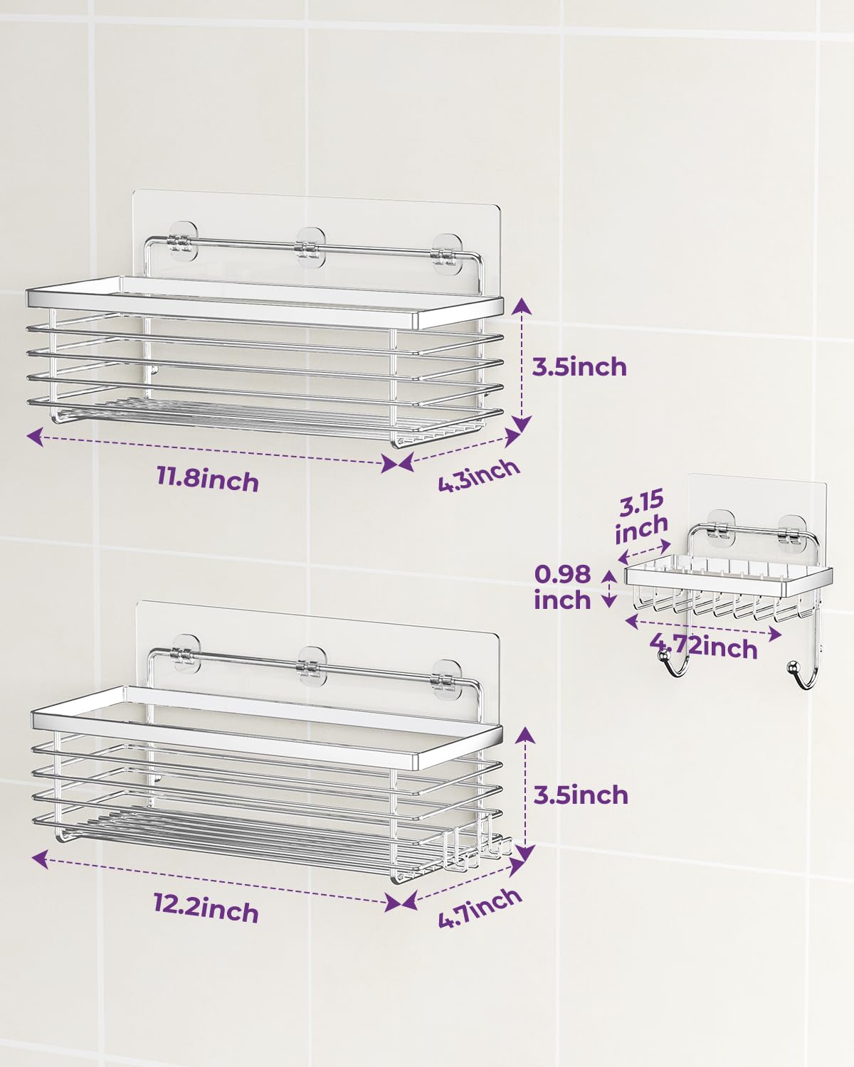 ODesign rustproof wall-mounted shelf adds durable organization to bathrooms.