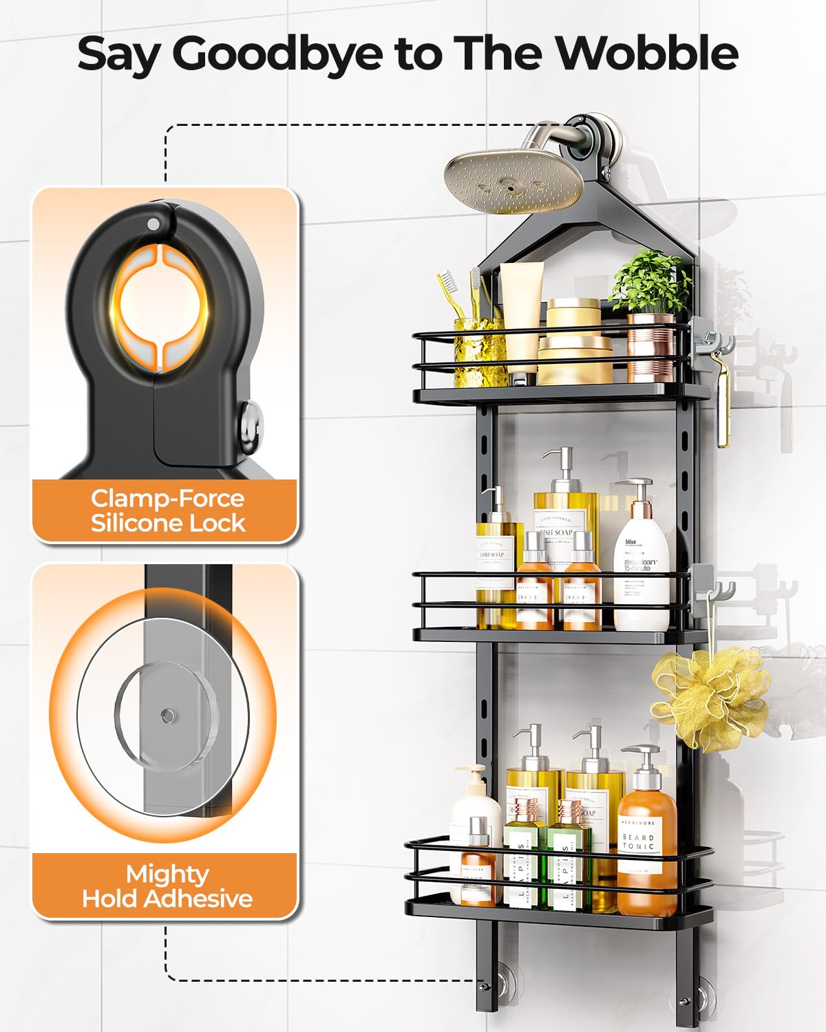 ODesign adhesive base secures caddy below