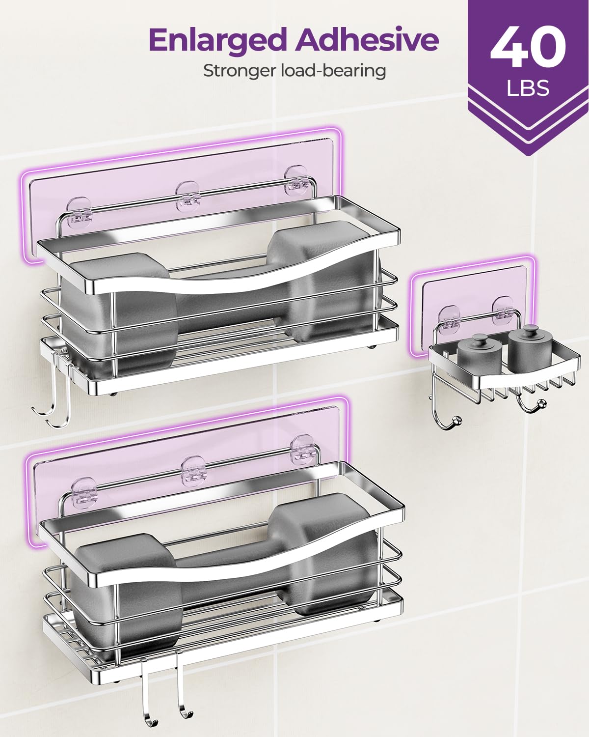 ODesign hollow bottom drainage design promotes quick drying after showers.