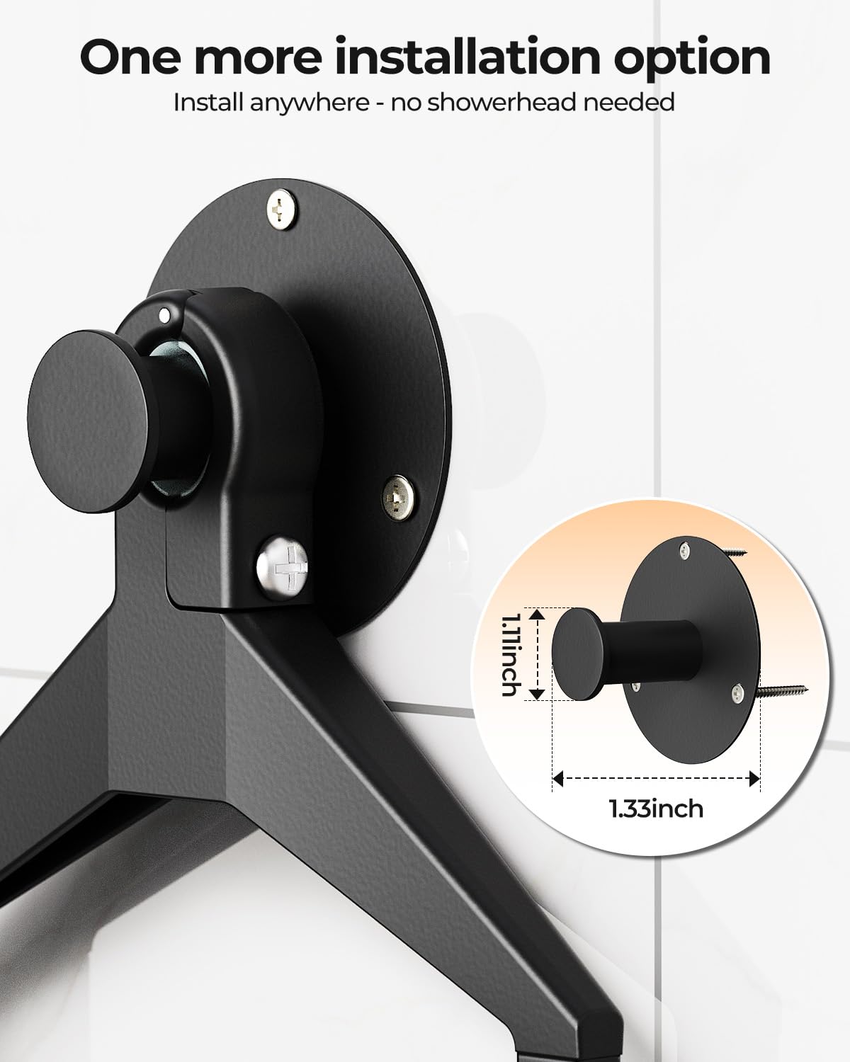 ODesign rubberized head grip secures shelf from above