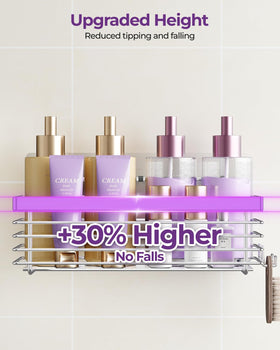 ODesign transparent traceless design stays discreet while holding shower essentials.