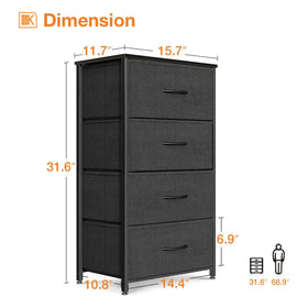 ODK fabric drawers close-up showcase texture and lightweight pull handles for easy access.