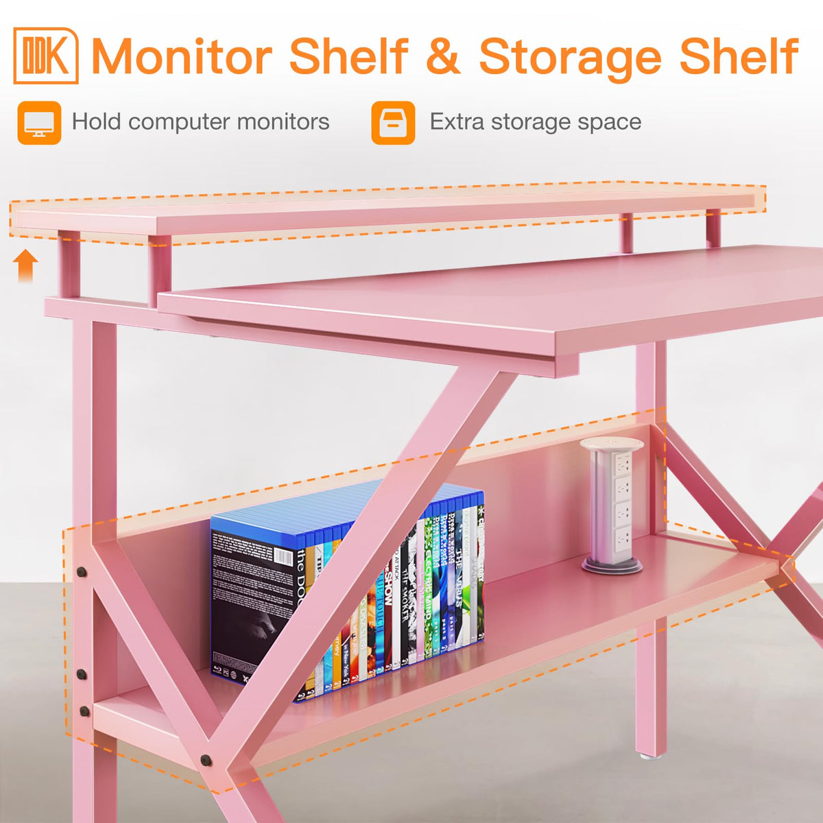 ODK small desk workspace with lamp demonstrates tidy, dual-level layout