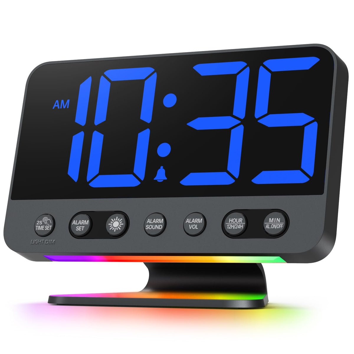 Odokee digital alarm clock with large numbers for easy viewing from across the room