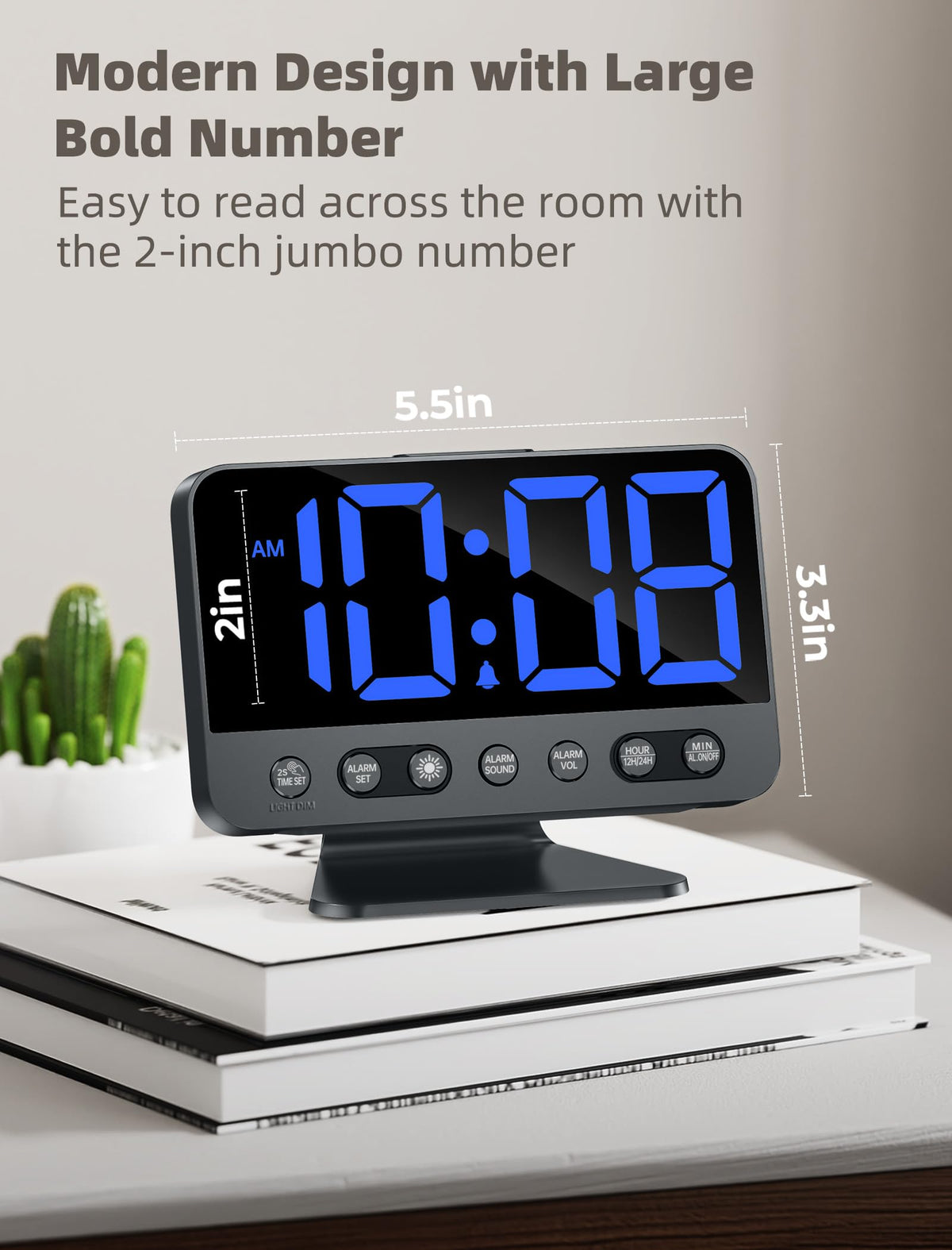 Adjustable brightness dimmer for day and night comfort