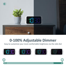 Odokee large display on a clock highlighting easy readability from across the room