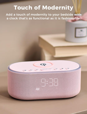 Odokee pink bedside charger keeps devices organized on the nightstand