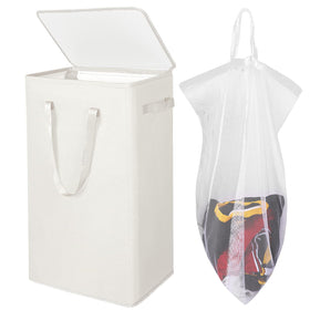 Odonata 75L slim laundry hamper with lid keeps laundry contained and odors controlled.