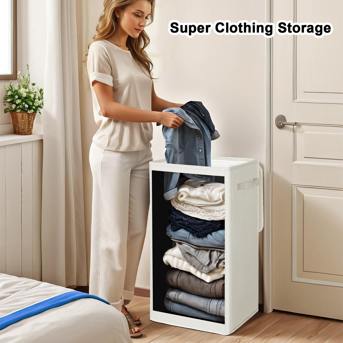 Odonata removable inner bag makes laundry transport easy.