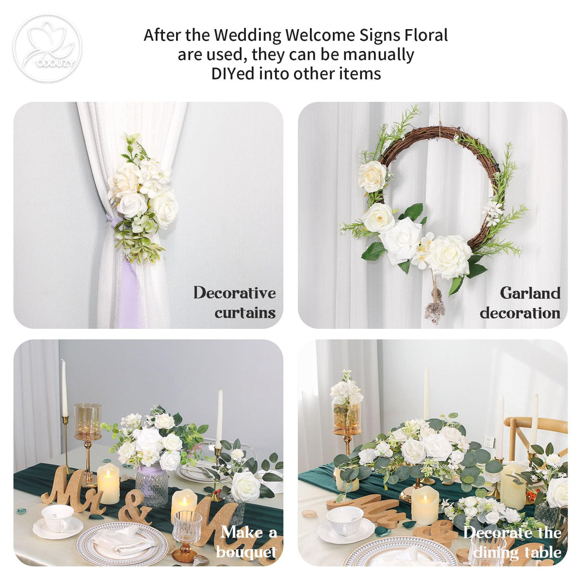 Odouzy entrance decoration creates a welcoming focal point at the ceremony.