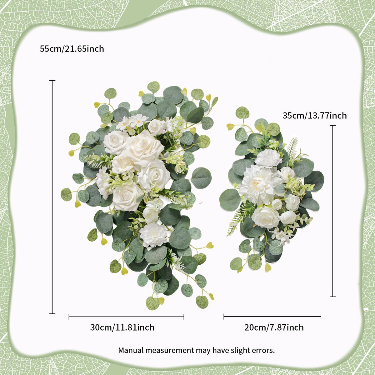 Odouzy wedding swag garland offers two-piece beauty for a seamless backdrop.