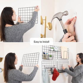 Odoxia display shelf on grid panel for decor and organization