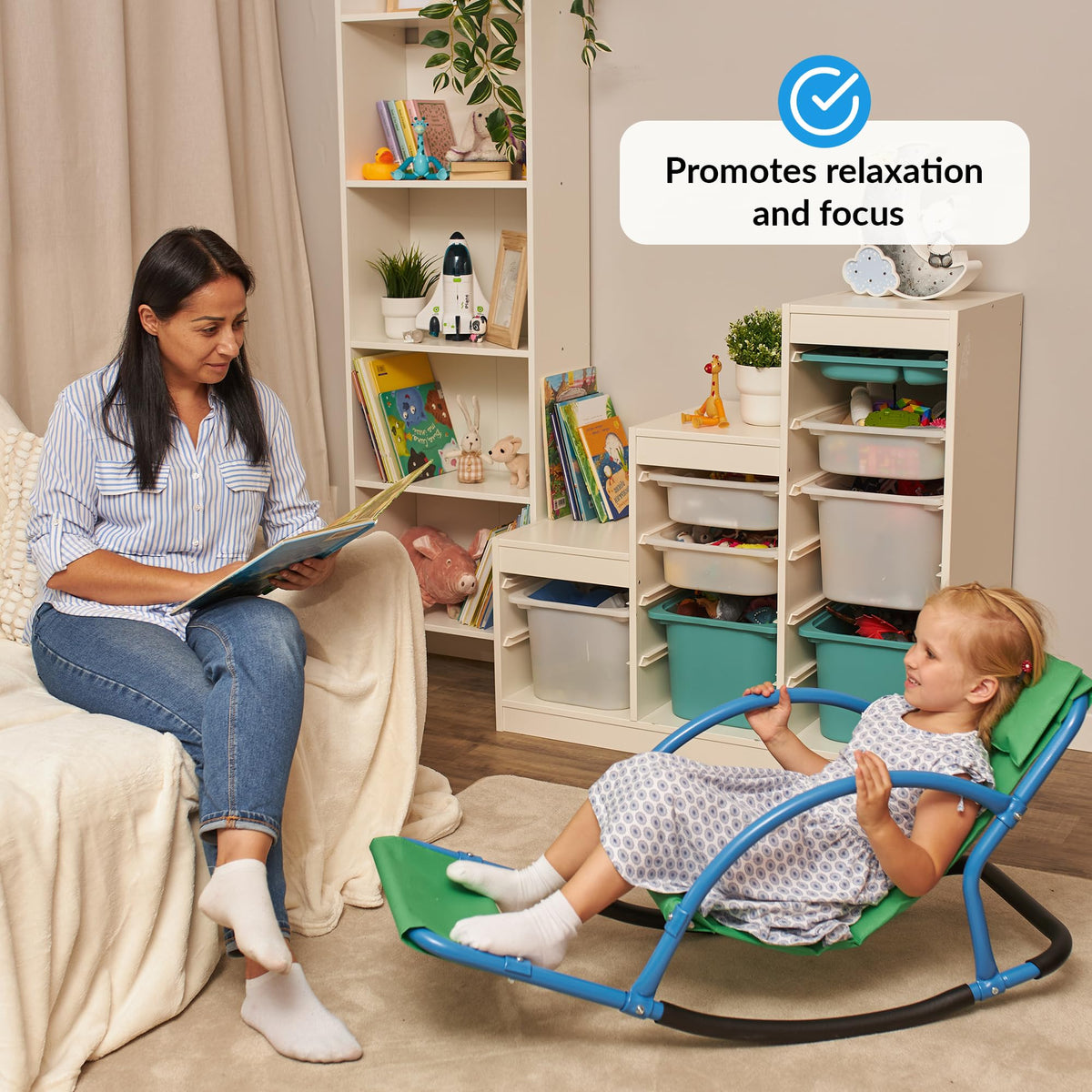 ODOXIA Kids Sensory Rocking Chair suitable for toddlers to early school-age kids.