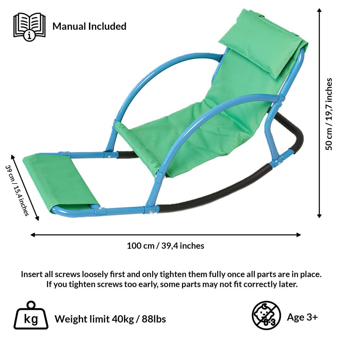 ODOXIA Kids Sensory Rocking Chair indoor play setup for balance practice.