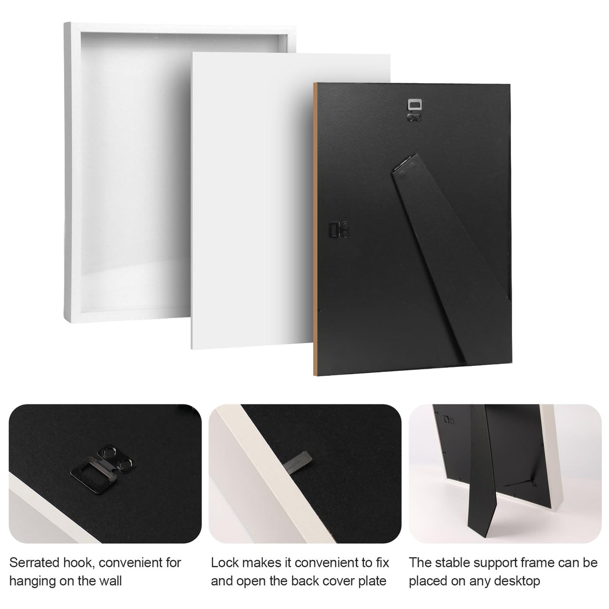 ODPF ShadowBox 6-pack white 5x5 with wall and tabletop display for versatile spaces.